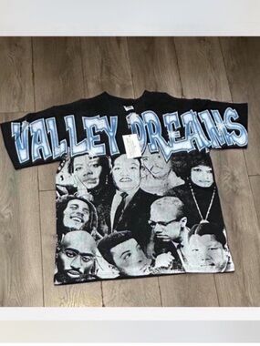 ValleyDreams Black Graphic Short Sleeve Tee